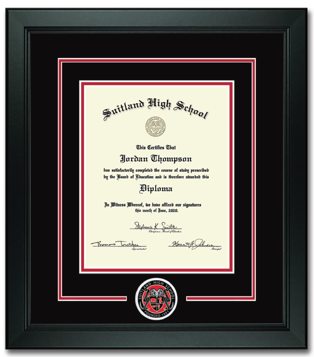 Suitland High Custom Diploma Frame